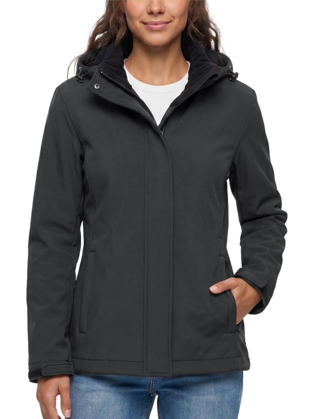 Cozy Women's Fleece Lined Softshell Jacket - Lightweight & Insulated Outerwear
